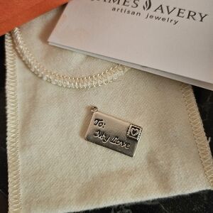 James Avery Silver Envelope Love Letter